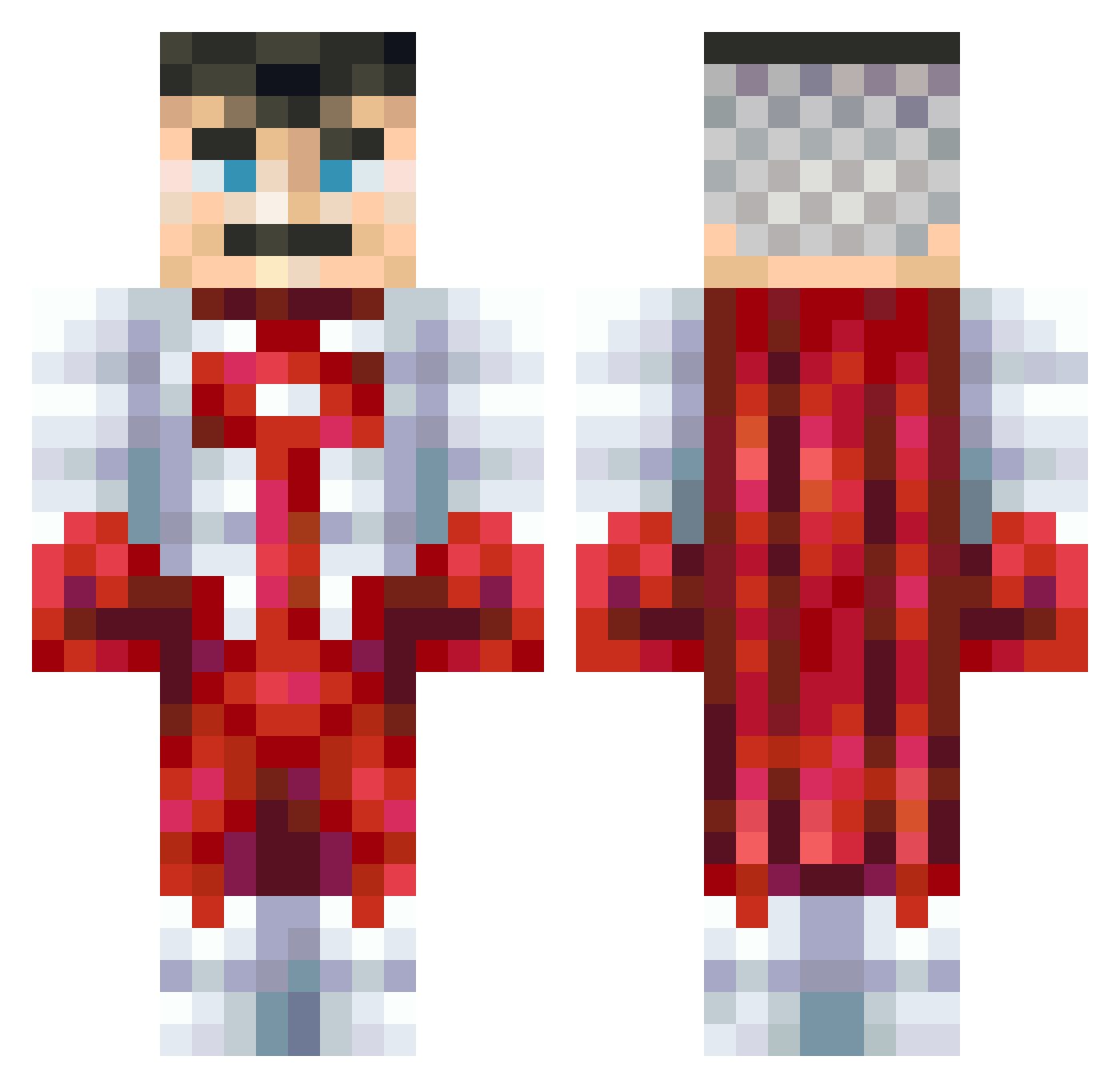 Hoi_ya Minecraft skin, front and back view
