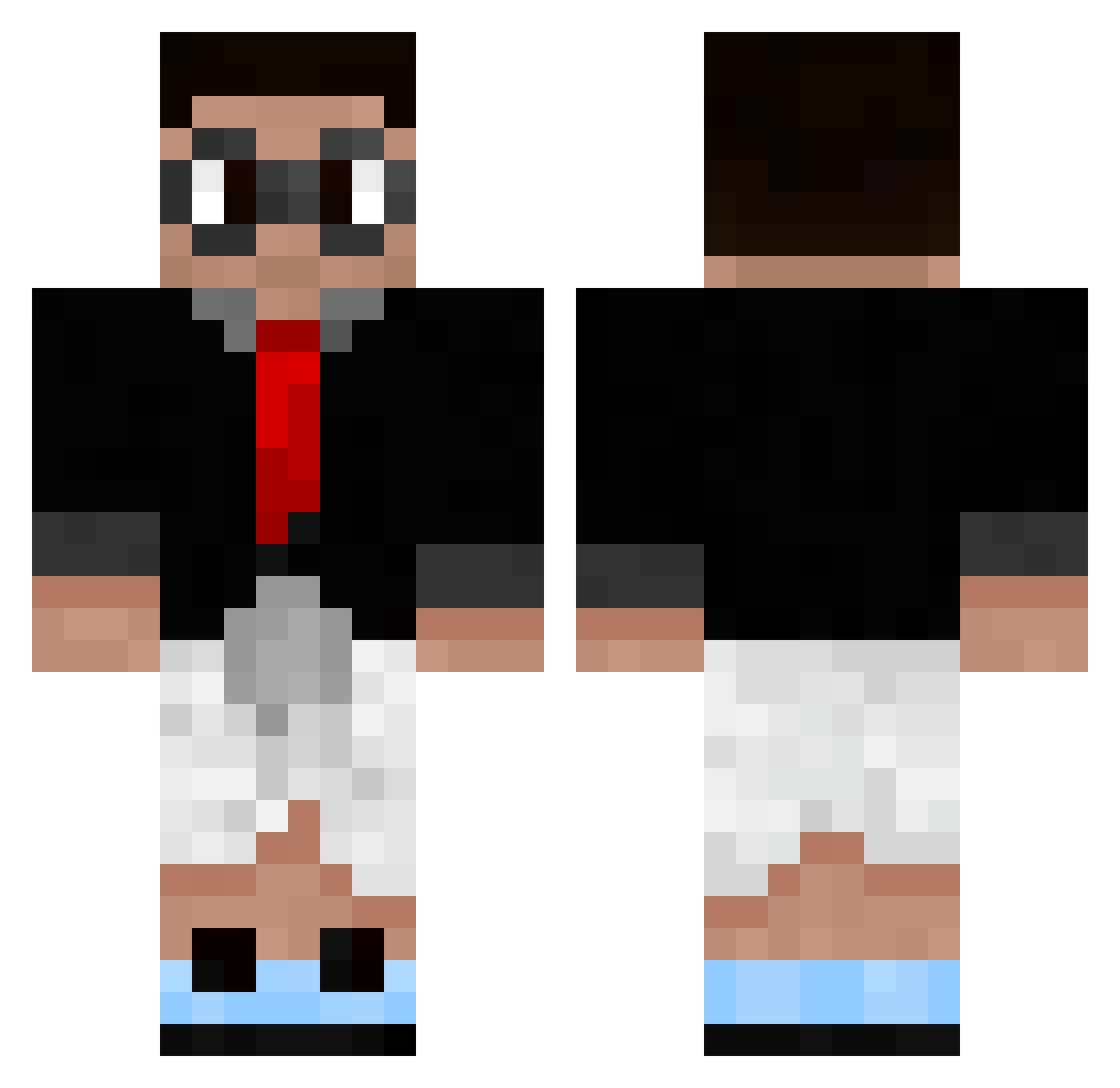 Baba_TBK Minecraft skin, front and back view