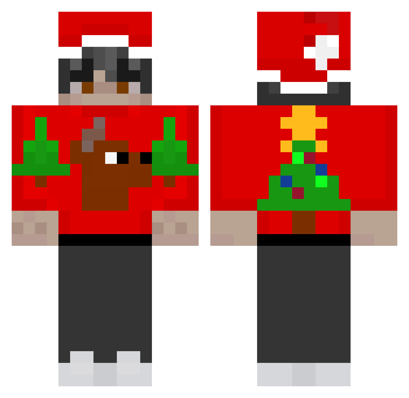A5BSS_UKRYTY Minecraft skin, front and back view