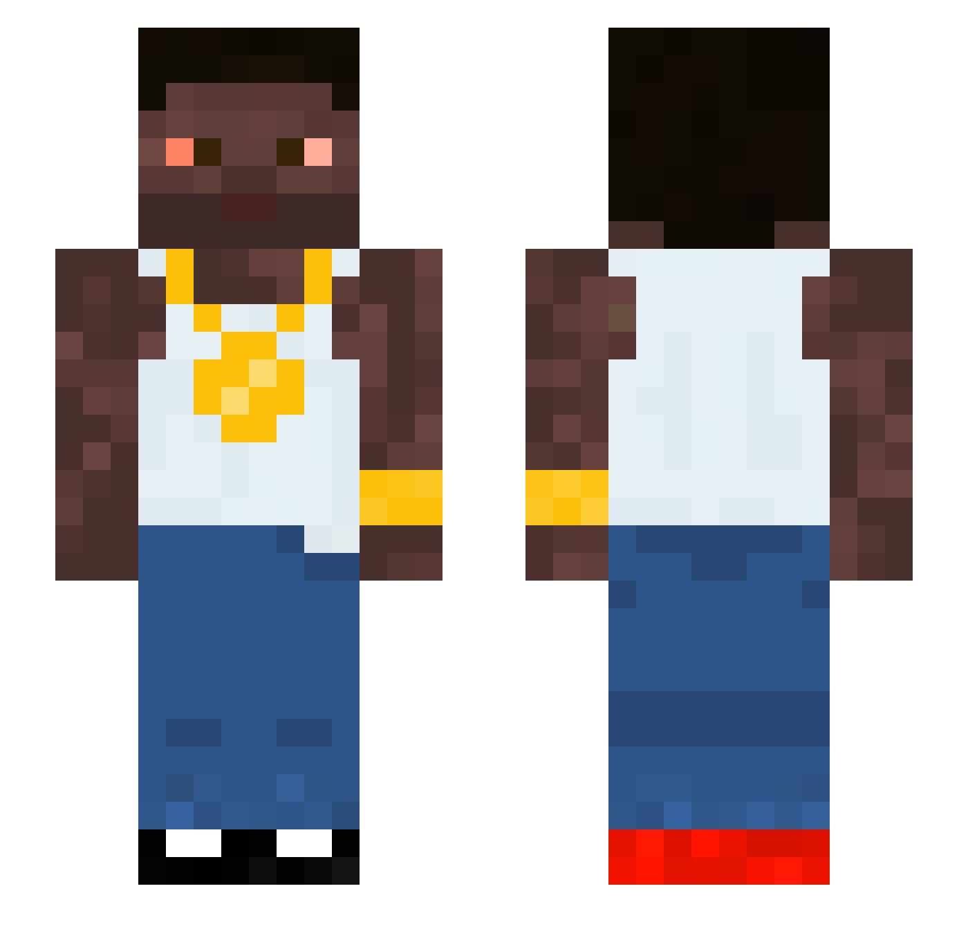 suwdas Minecraft skin, front and back view