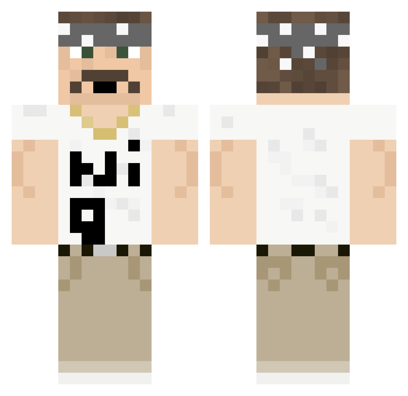 Eggo4424 Minecraft skin, front and back view
