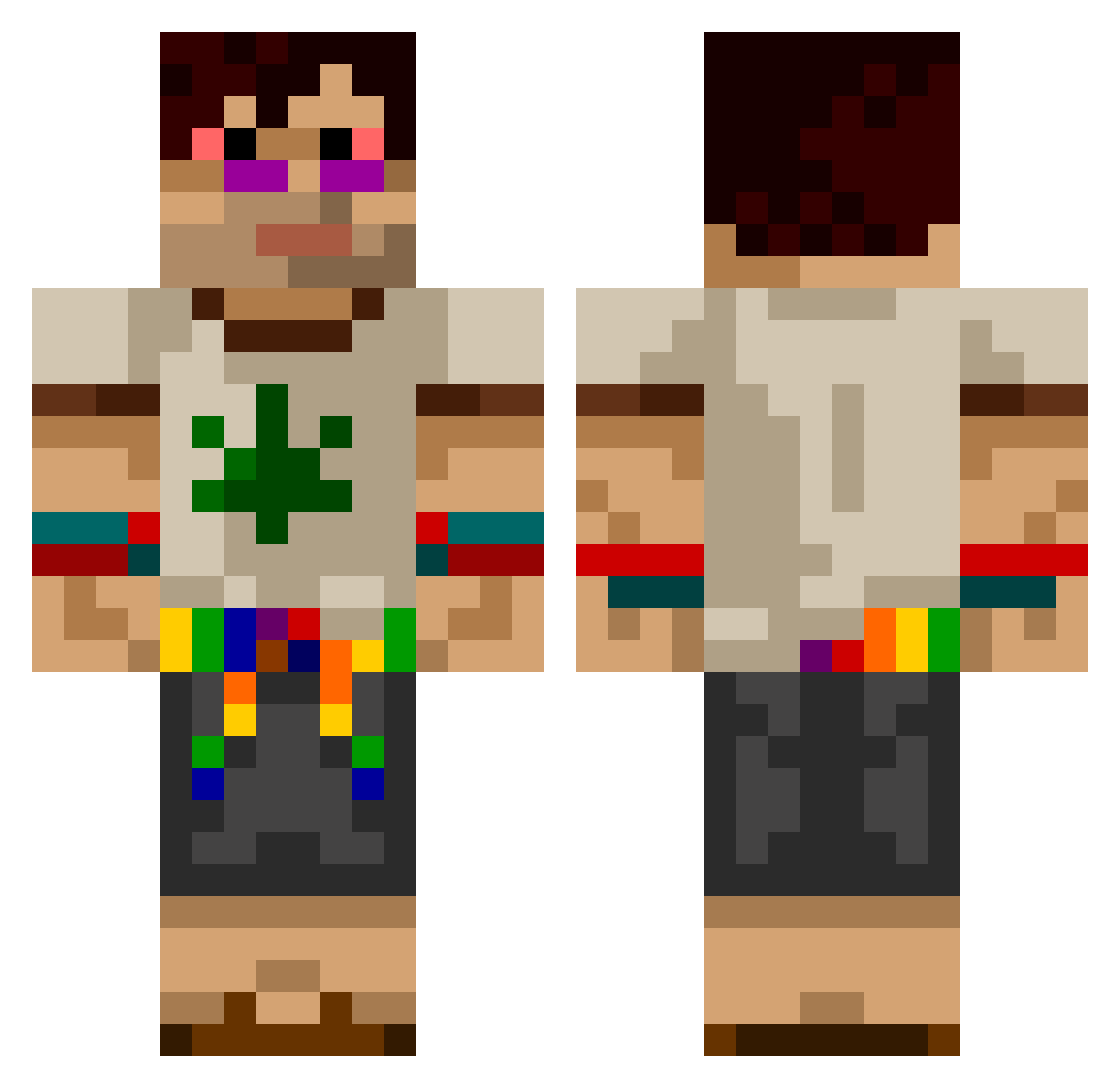 ccunnin69 Minecraft skin, front and back view