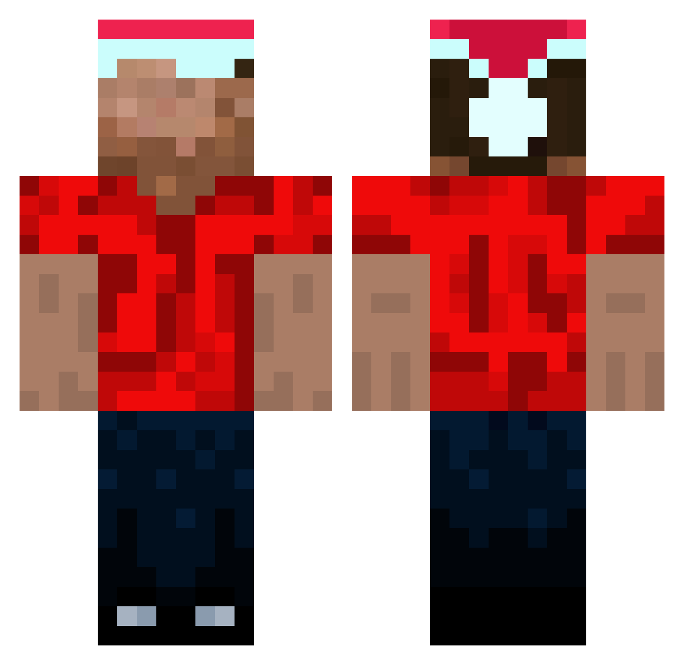 GooglyDrake Minecraft skin, front and back view