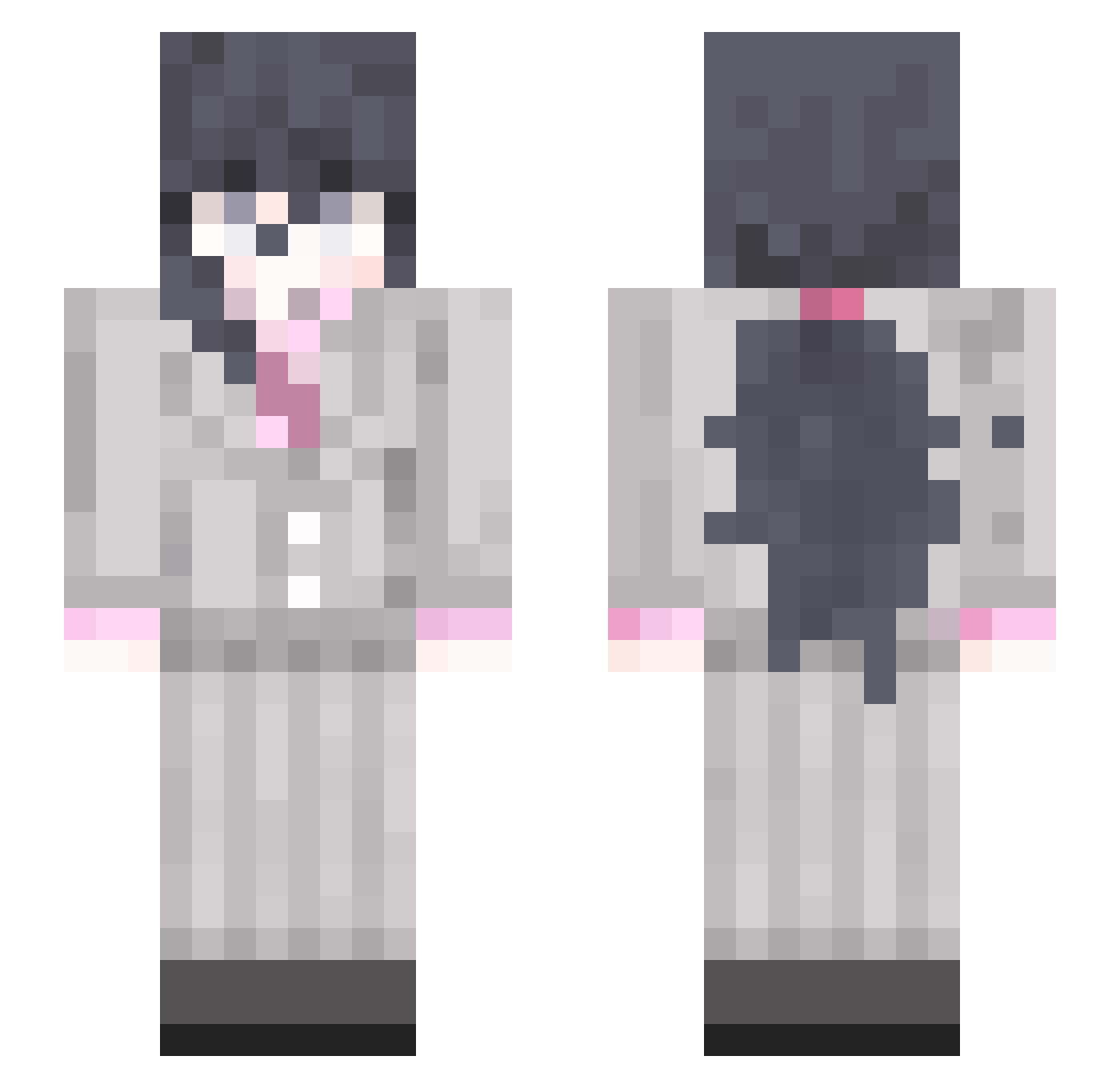 hambuk2 Minecraft skin, front and back view