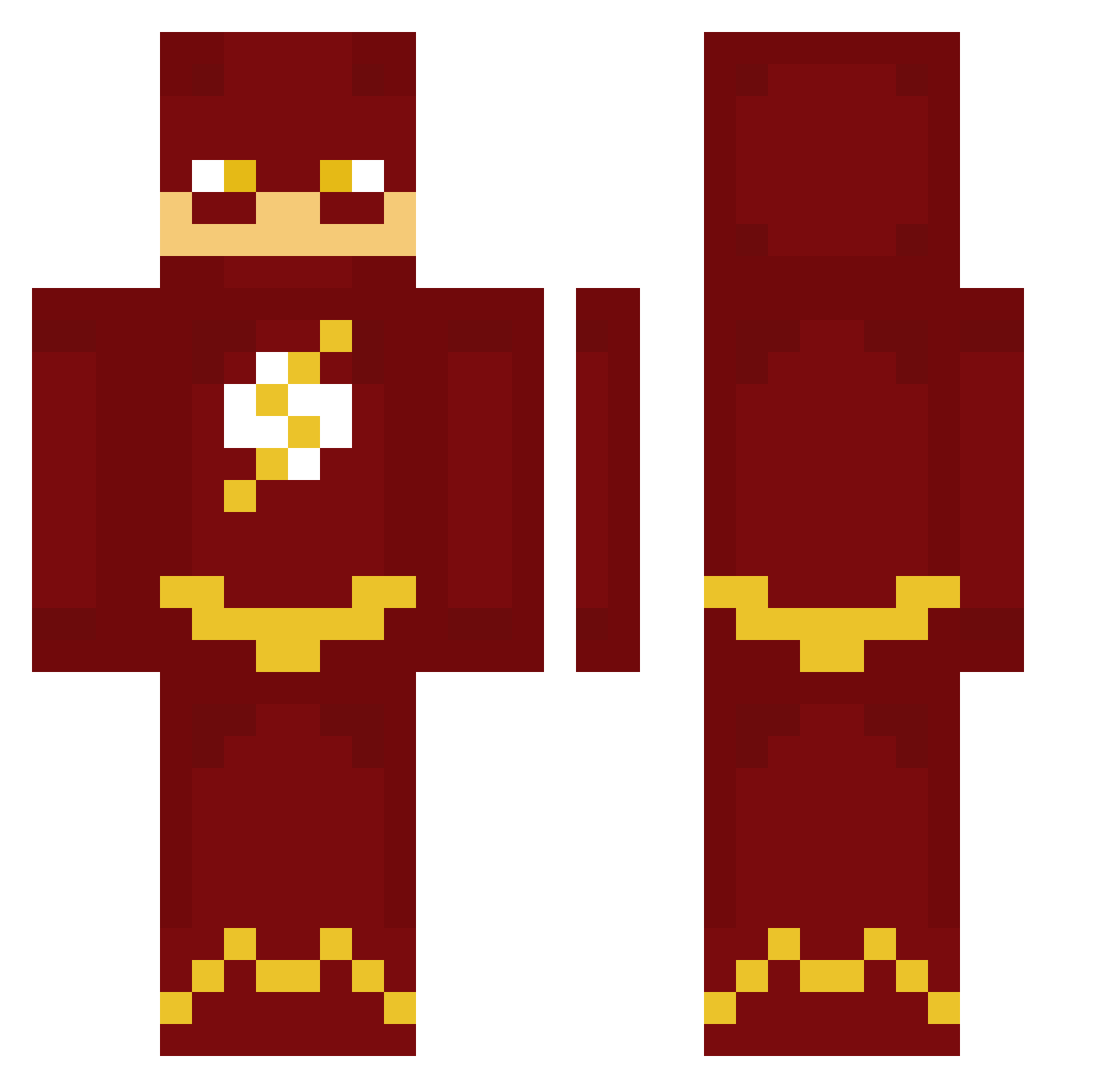 Symphonized Minecraft skin, front and back view