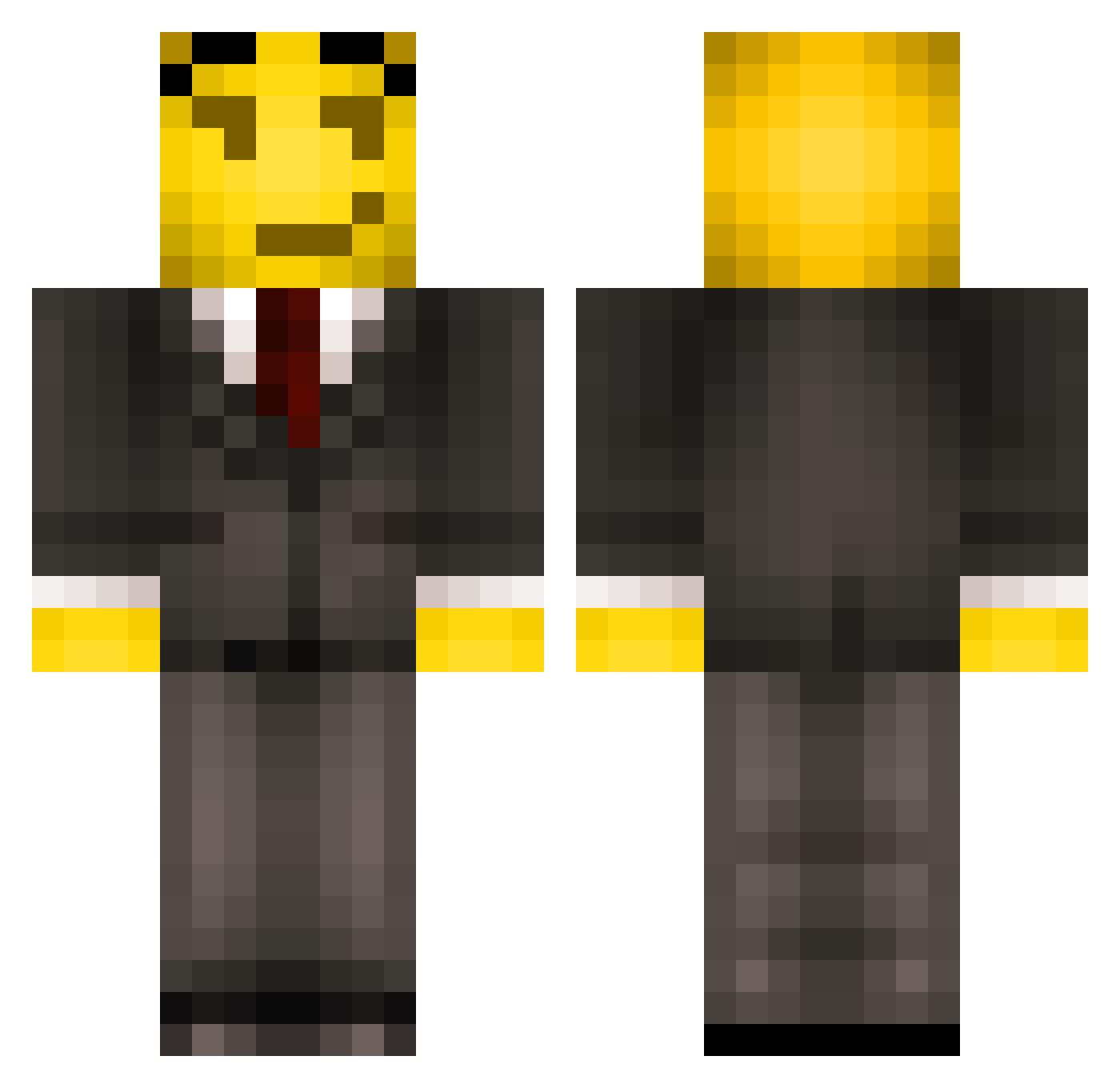 Kolta111 Minecraft skin, front and back view