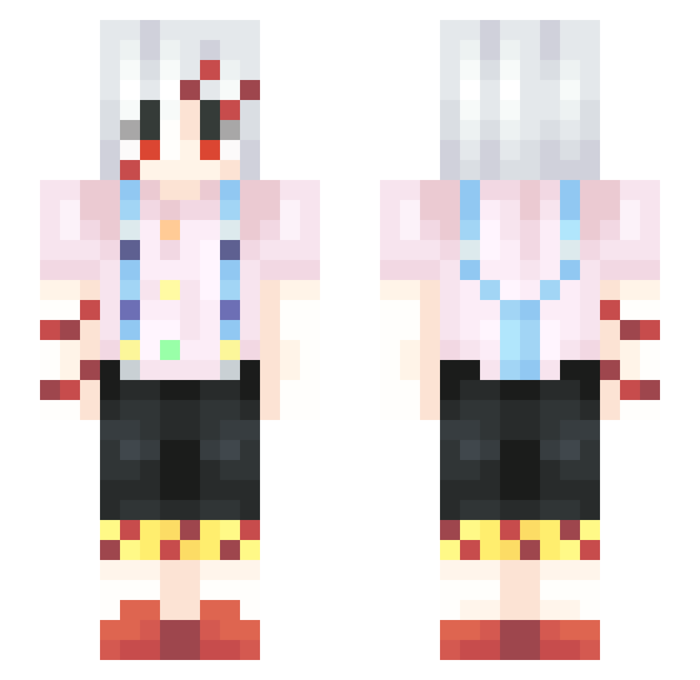 Guile Minecraft skin, front and back view