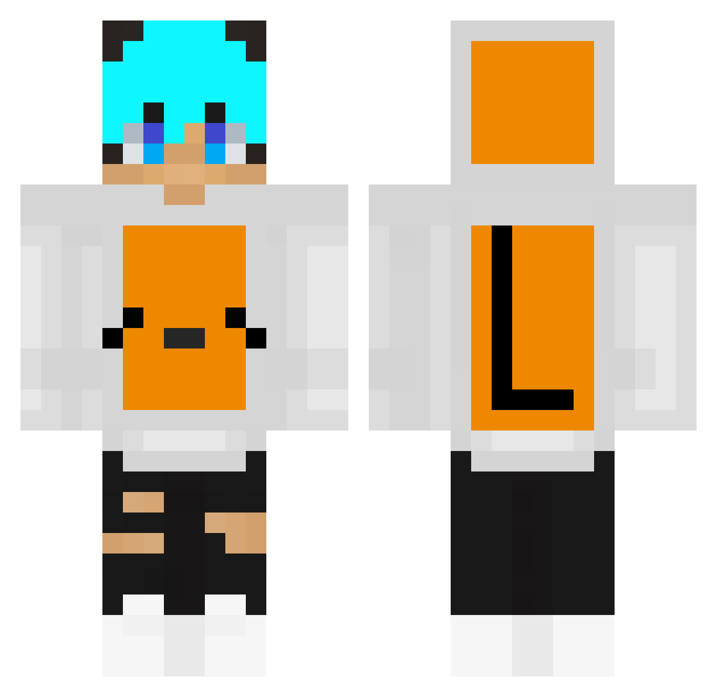 TheBestLALLO Minecraft skin, front and back view