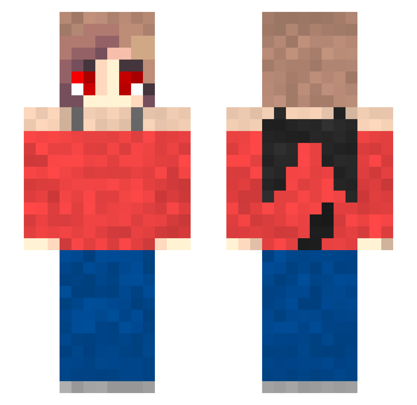 Joceline Minecraft skin, front and back view