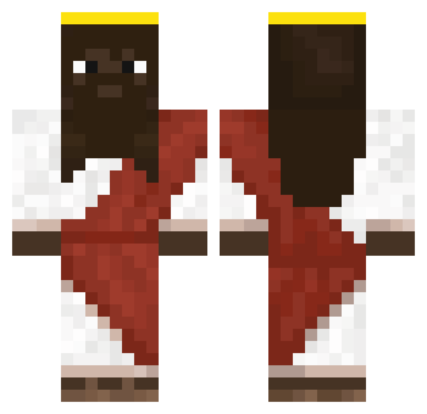 JooJ3001 Minecraft skin, front and back view