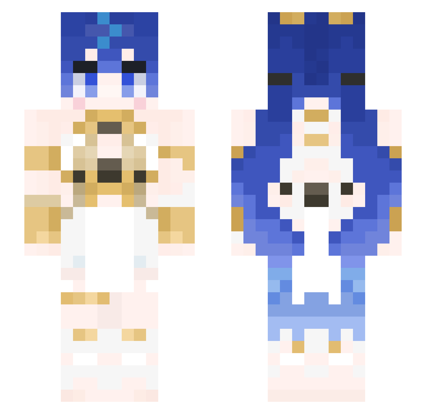 Whiffetoast_ Minecraft skin, front and back view