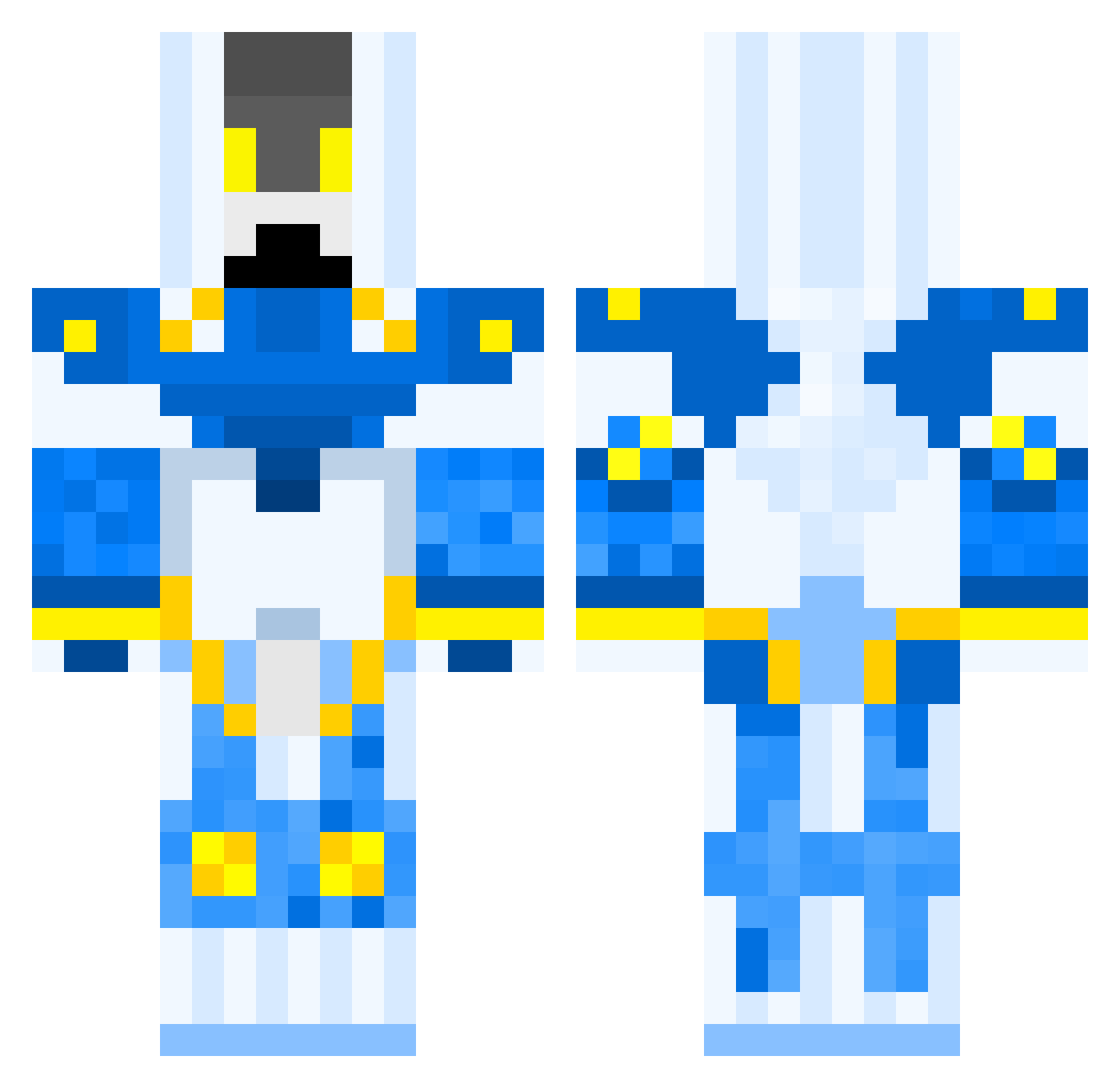 Danielrocha77 Minecraft skin, front and back view