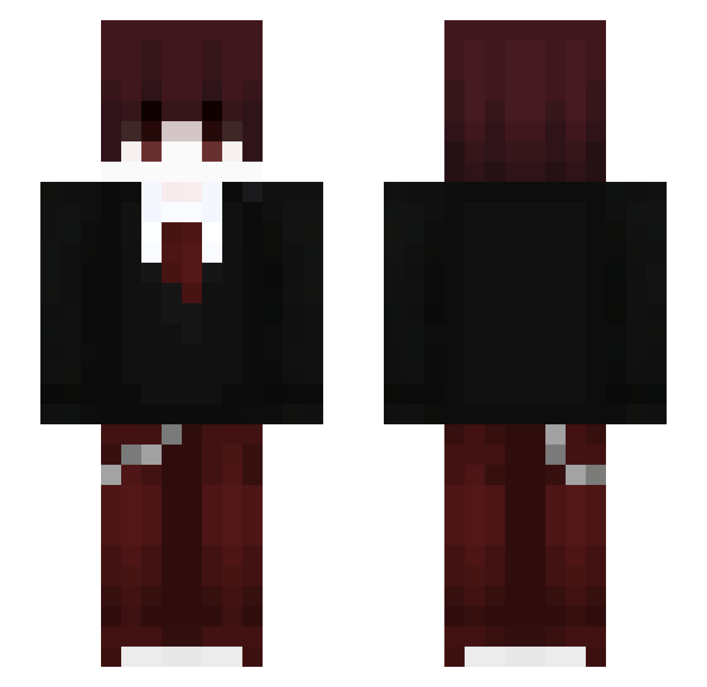 uwqy Minecraft skin, front and back view