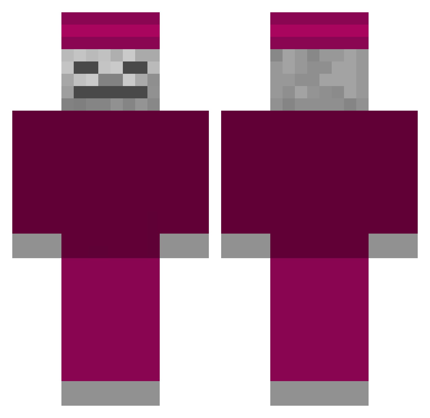 Santotomaso Minecraft skin, front and back view
