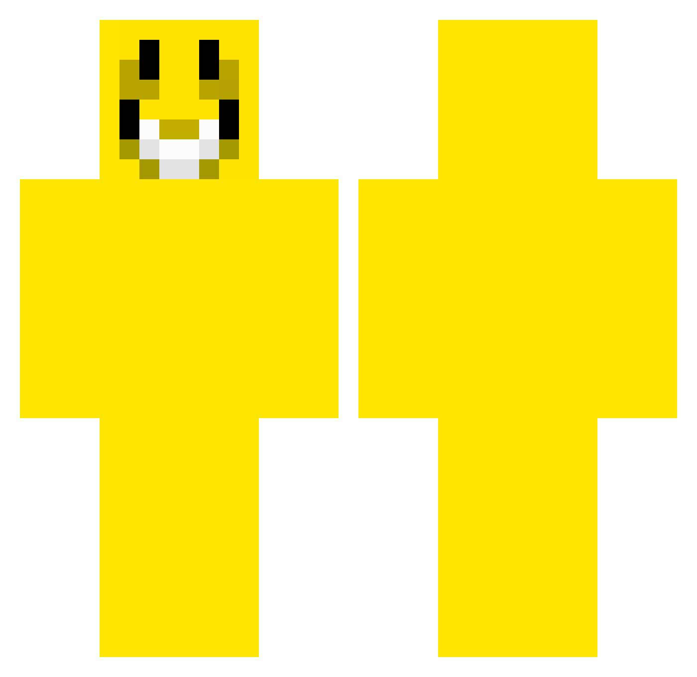Thrunz Minecraft skin, front and back view