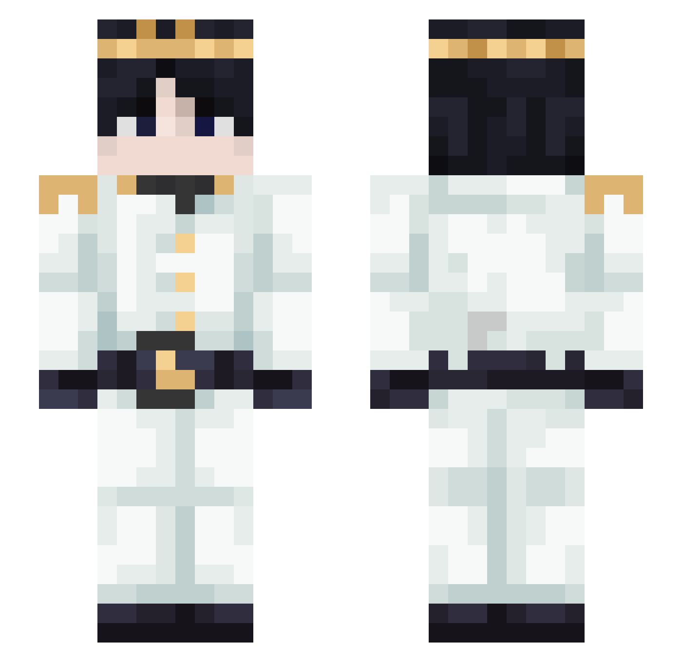 fancharigamparse Minecraft skin, front and back view