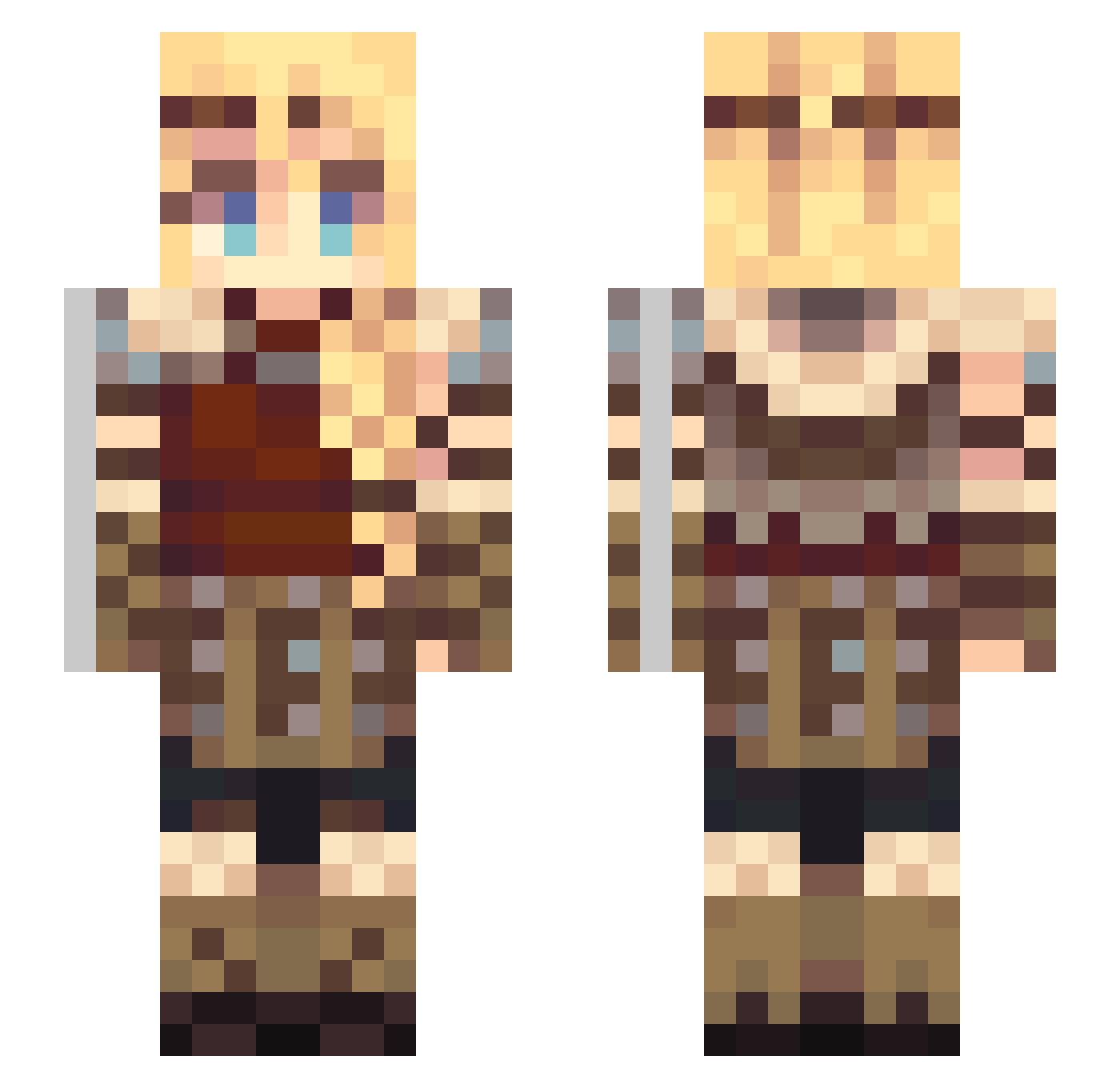 noprinzeslea Minecraft skin, front and back view
