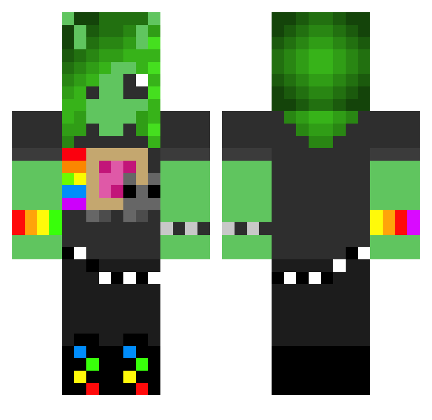 kompocik_malinka Minecraft skin, front and back view