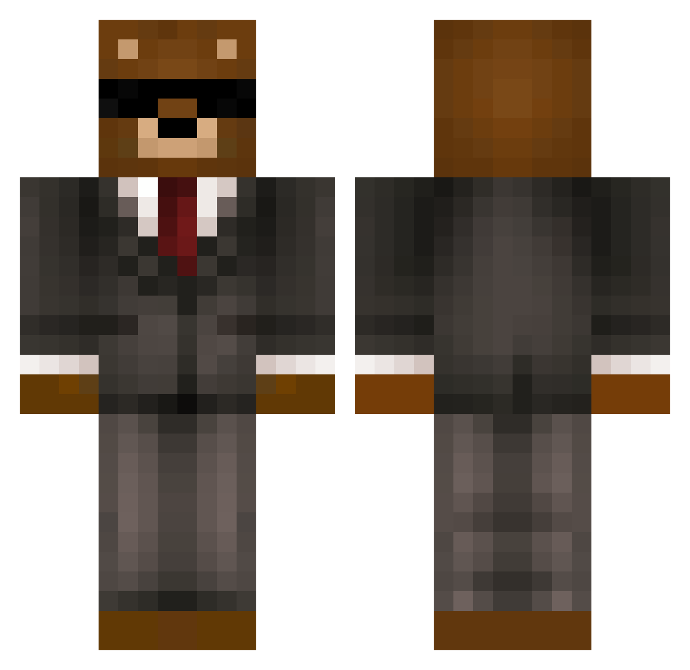 R8OwnsEverything Minecraft skin, front and back view