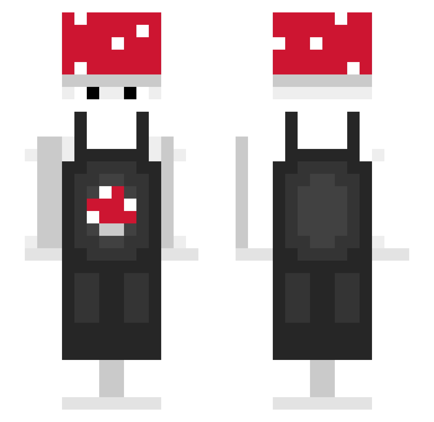 Lxcky__ Minecraft skin, front and back view