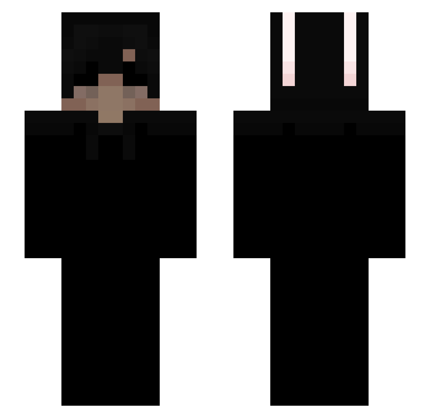 Verge1 Minecraft skin, front and back view