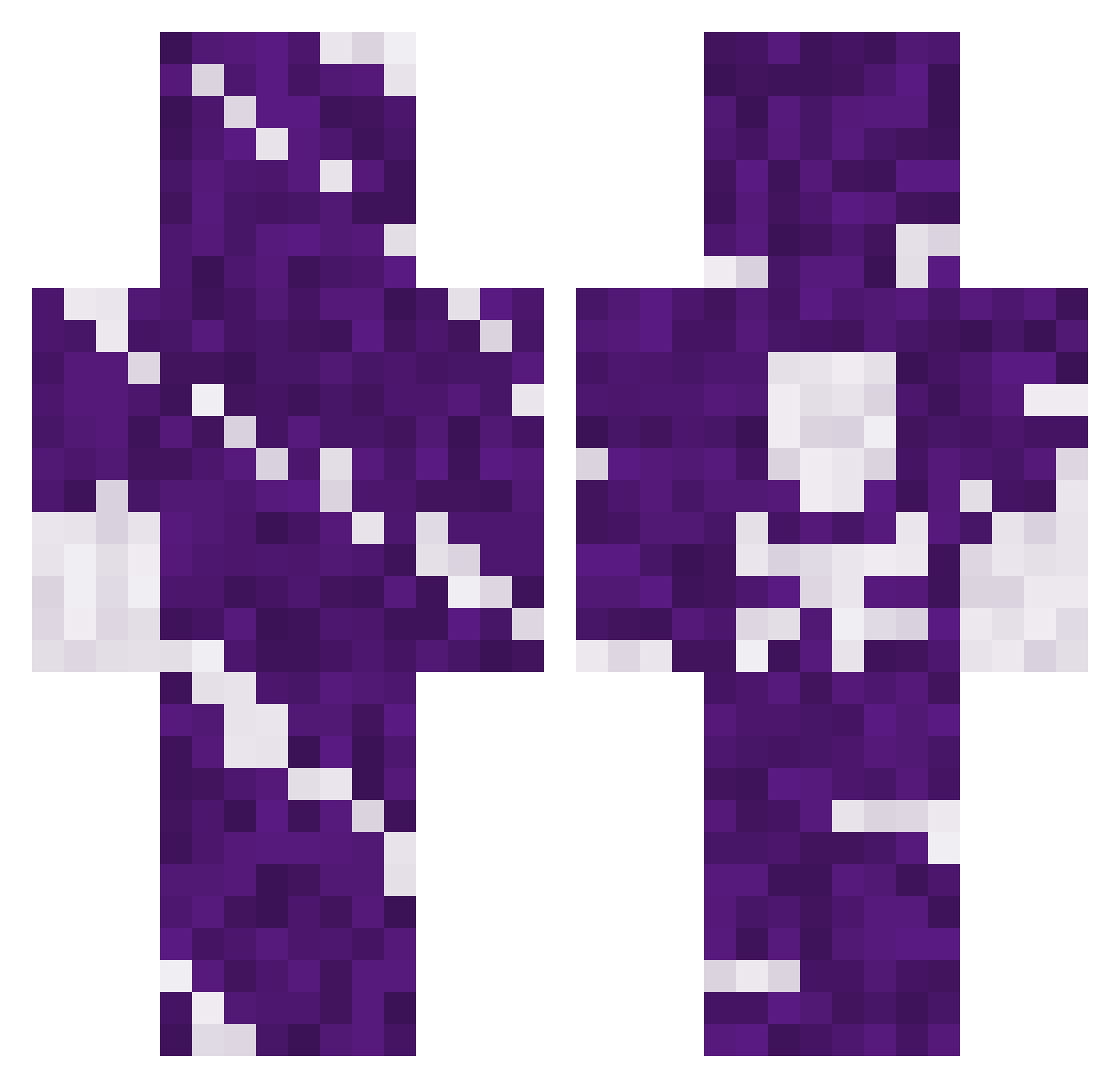 staniek Minecraft skin, front and back view