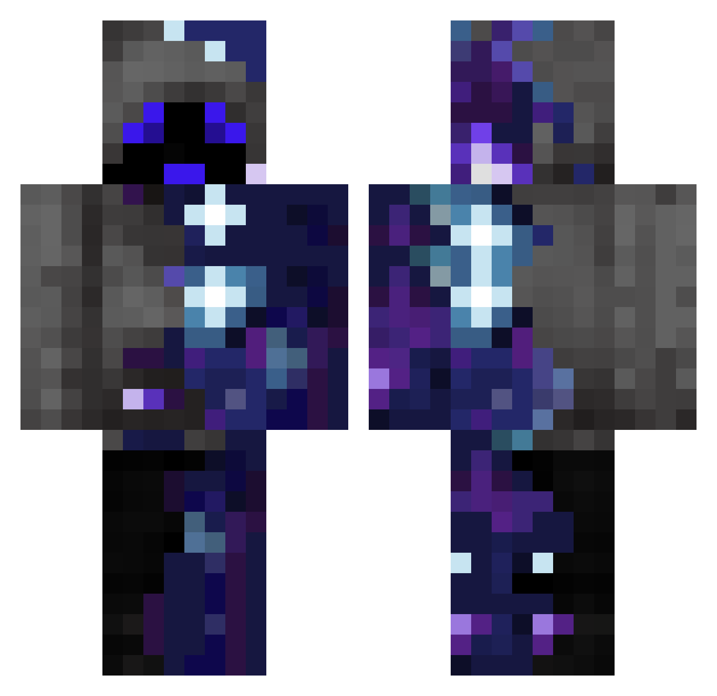 darckness1026 Minecraft skin, front and back view