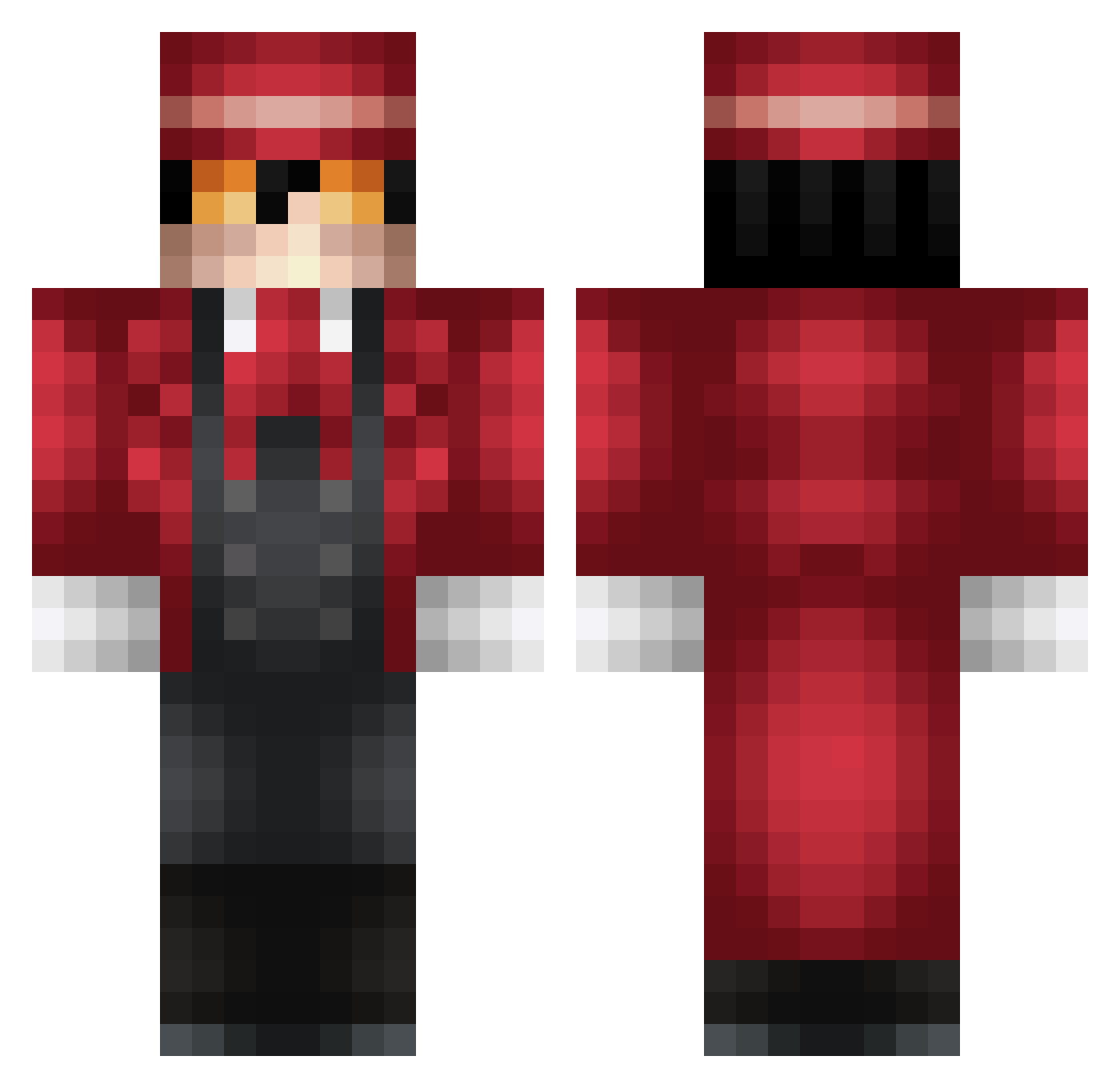 ermisef Minecraft skin, front and back view