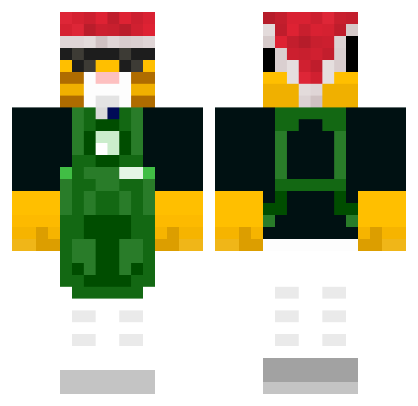 Gunn1B Minecraft skin, front and back view