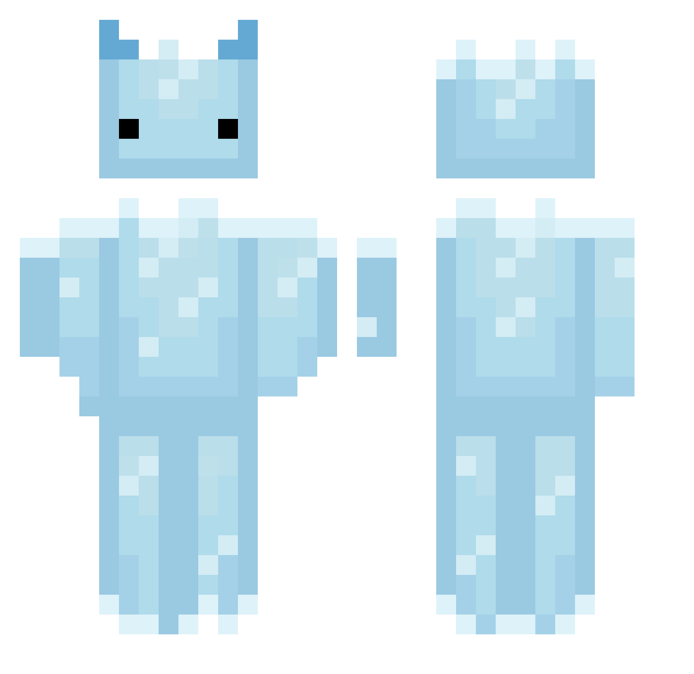 CJ_525 Minecraft skin, front and back view