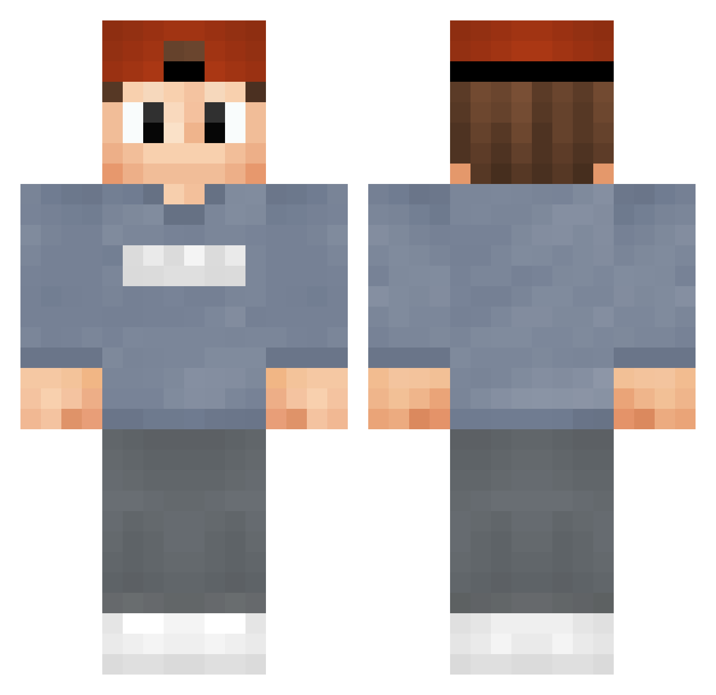 Modstander Minecraft skin, front and back view