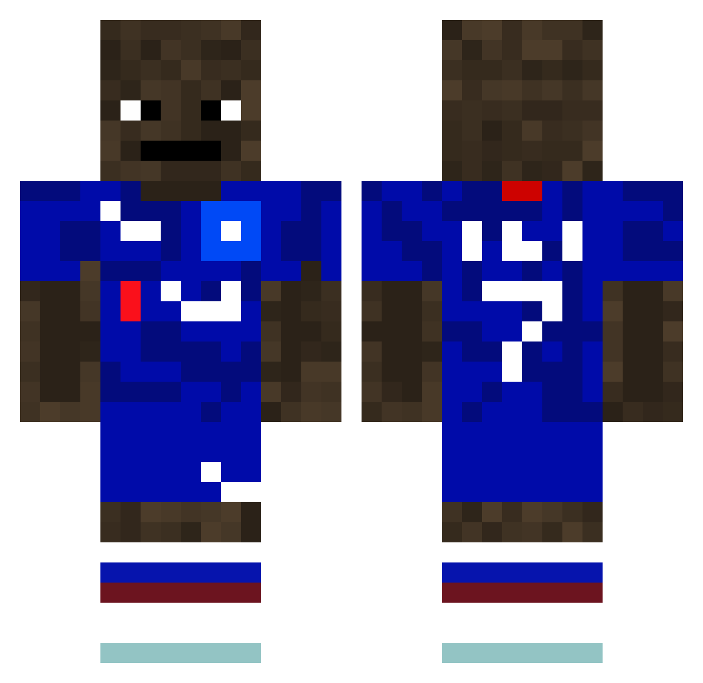 LallyW4 Minecraft skin, front and back view