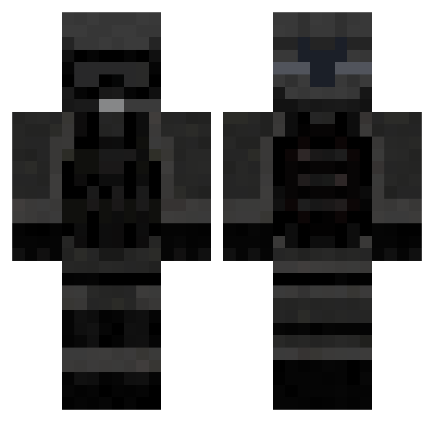 ChoccoBlocco Minecraft skin, front and back view