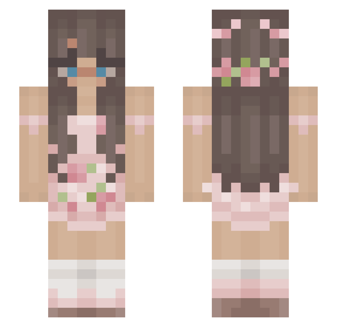 sssammy Minecraft skin, front and back view