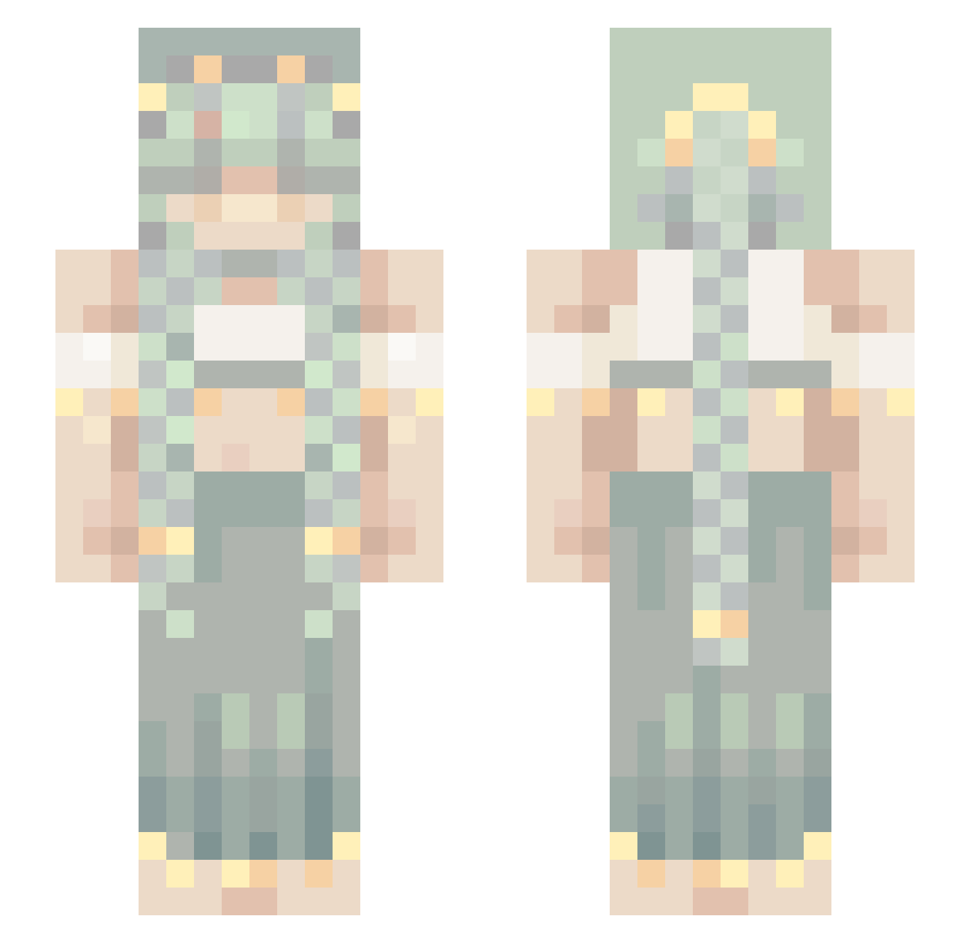 Stardazzle Minecraft skin, front and back view