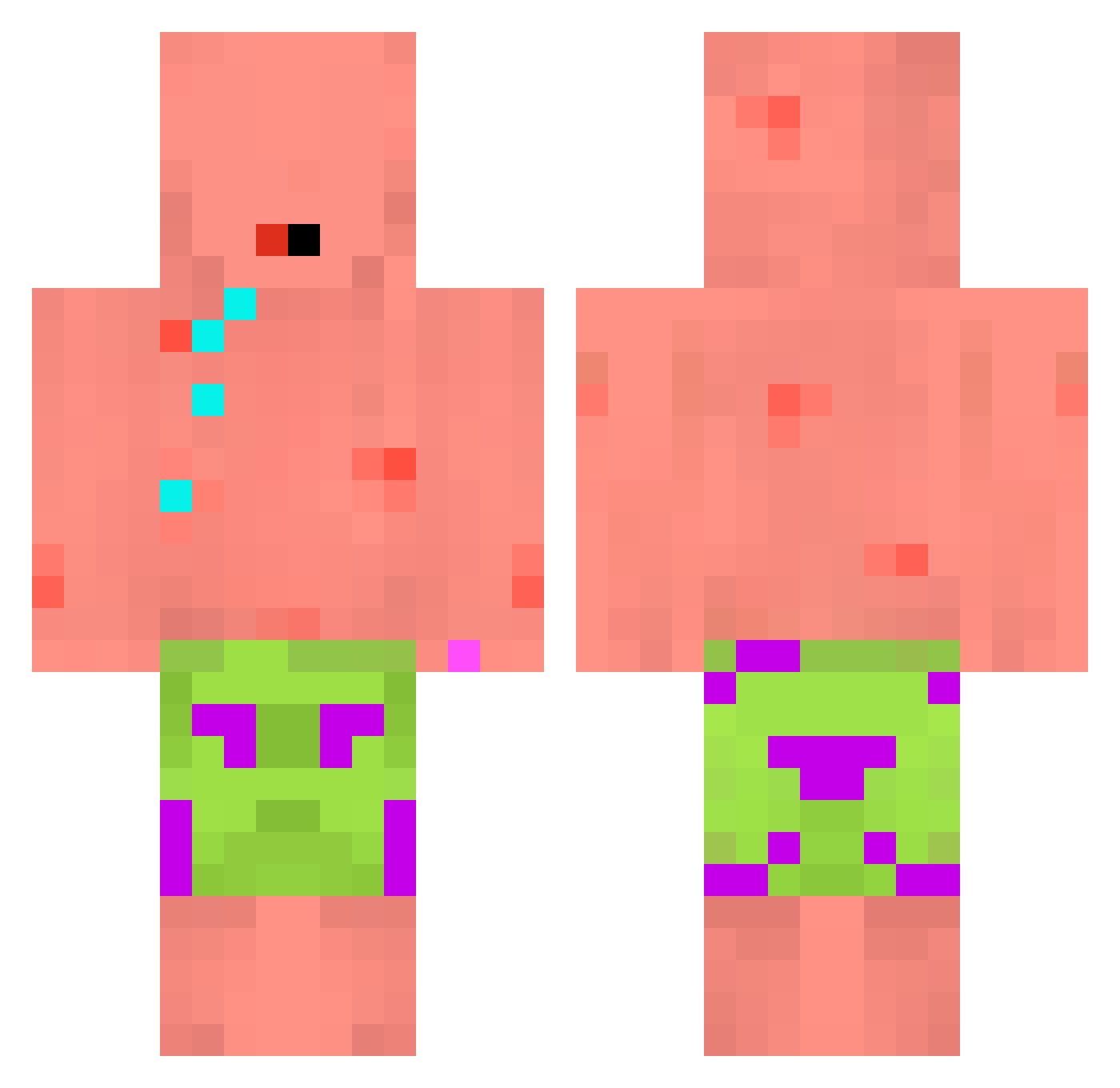 yyj_070611 Minecraft skin, front and back view