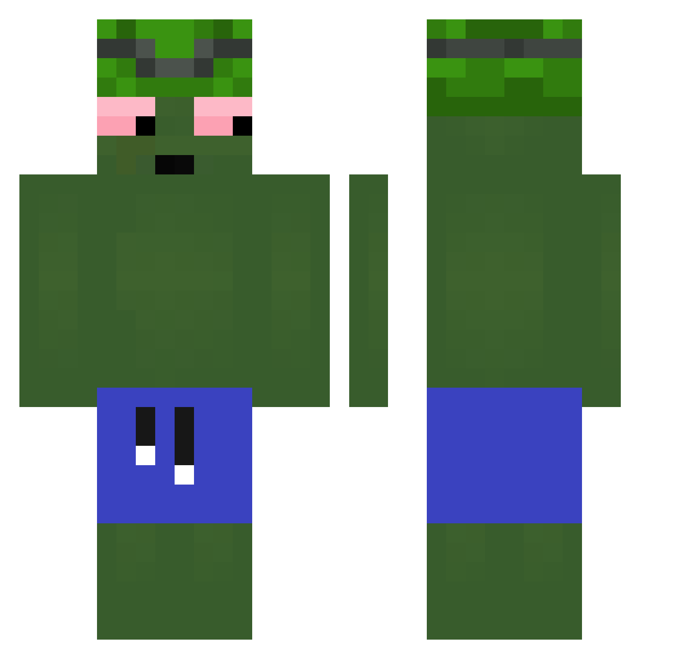 The_laughingstoc Minecraft skin, front and back view