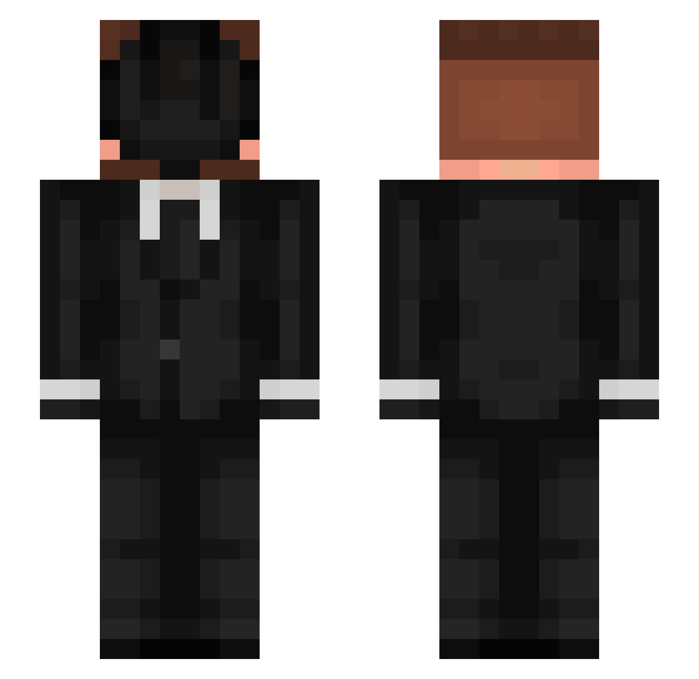 Karpa4o Minecraft skin, front and back view