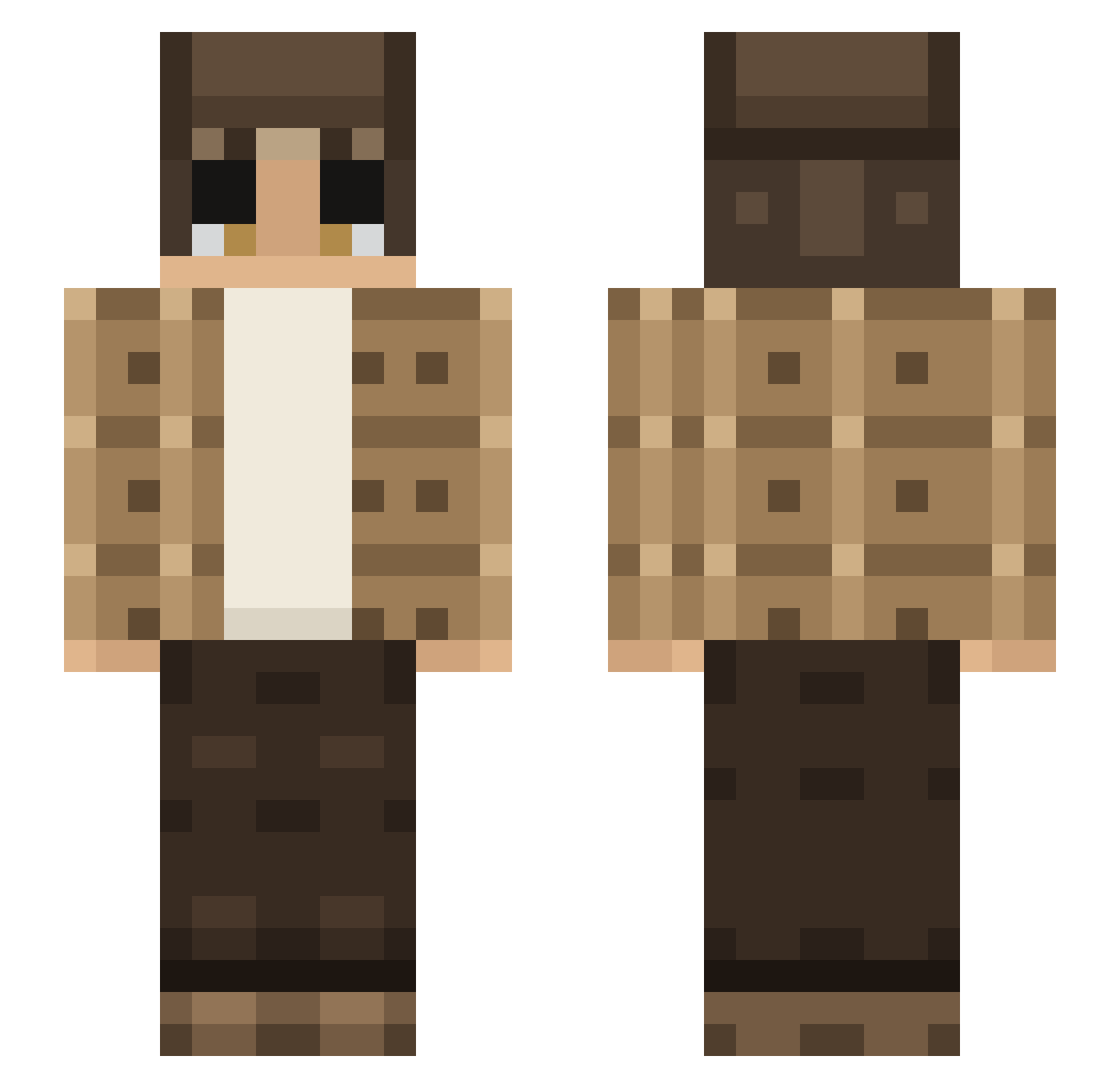 He3ShOt Minecraft skin, front and back view