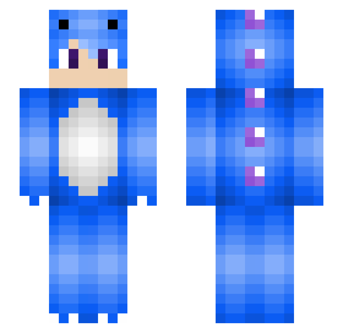theAcedia Minecraft skin, front and back view