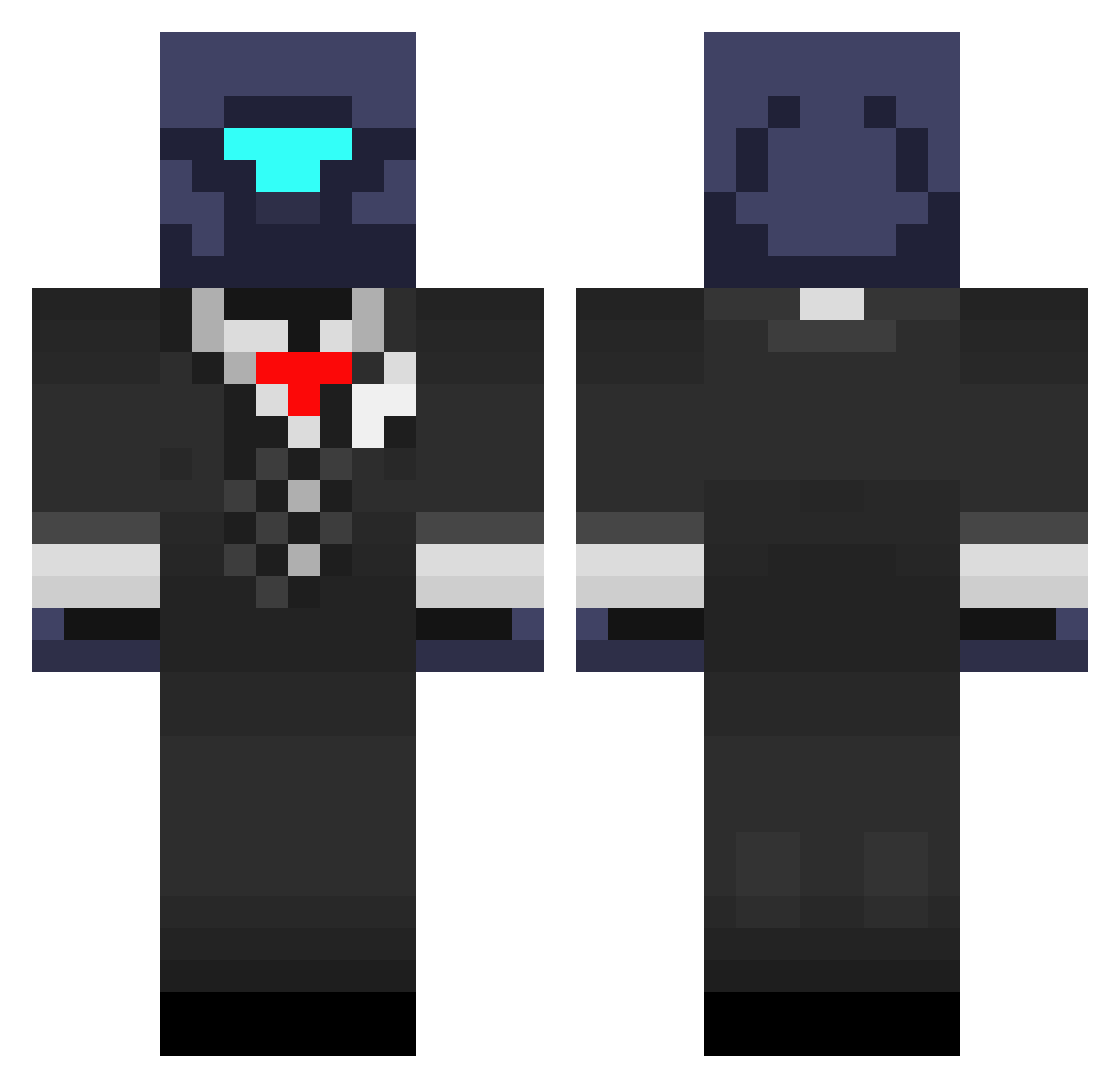 Smurtest Minecraft skin, front and back view