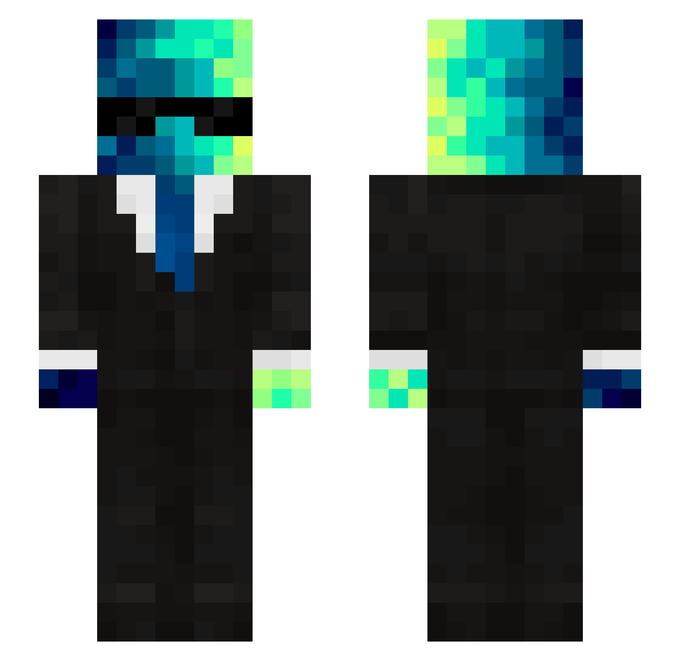 Real1Moon Minecraft skin, front and back view
