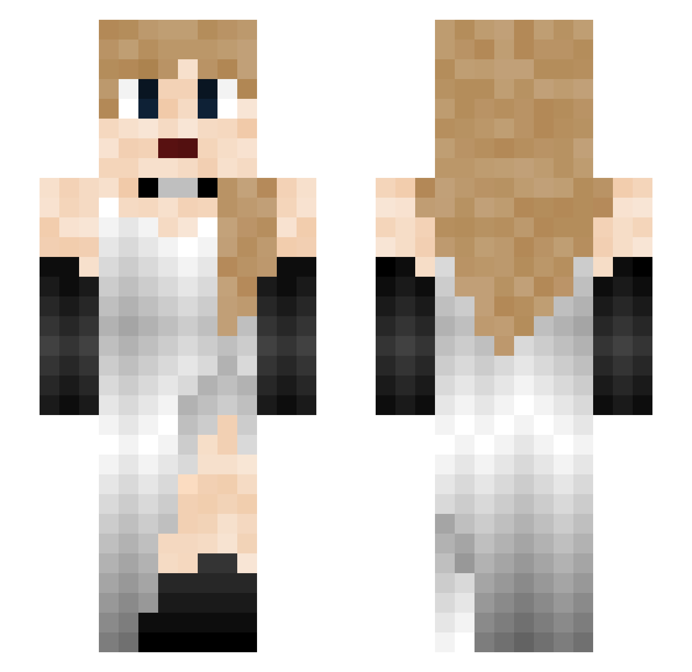 TheKingIV Minecraft skin, front and back view