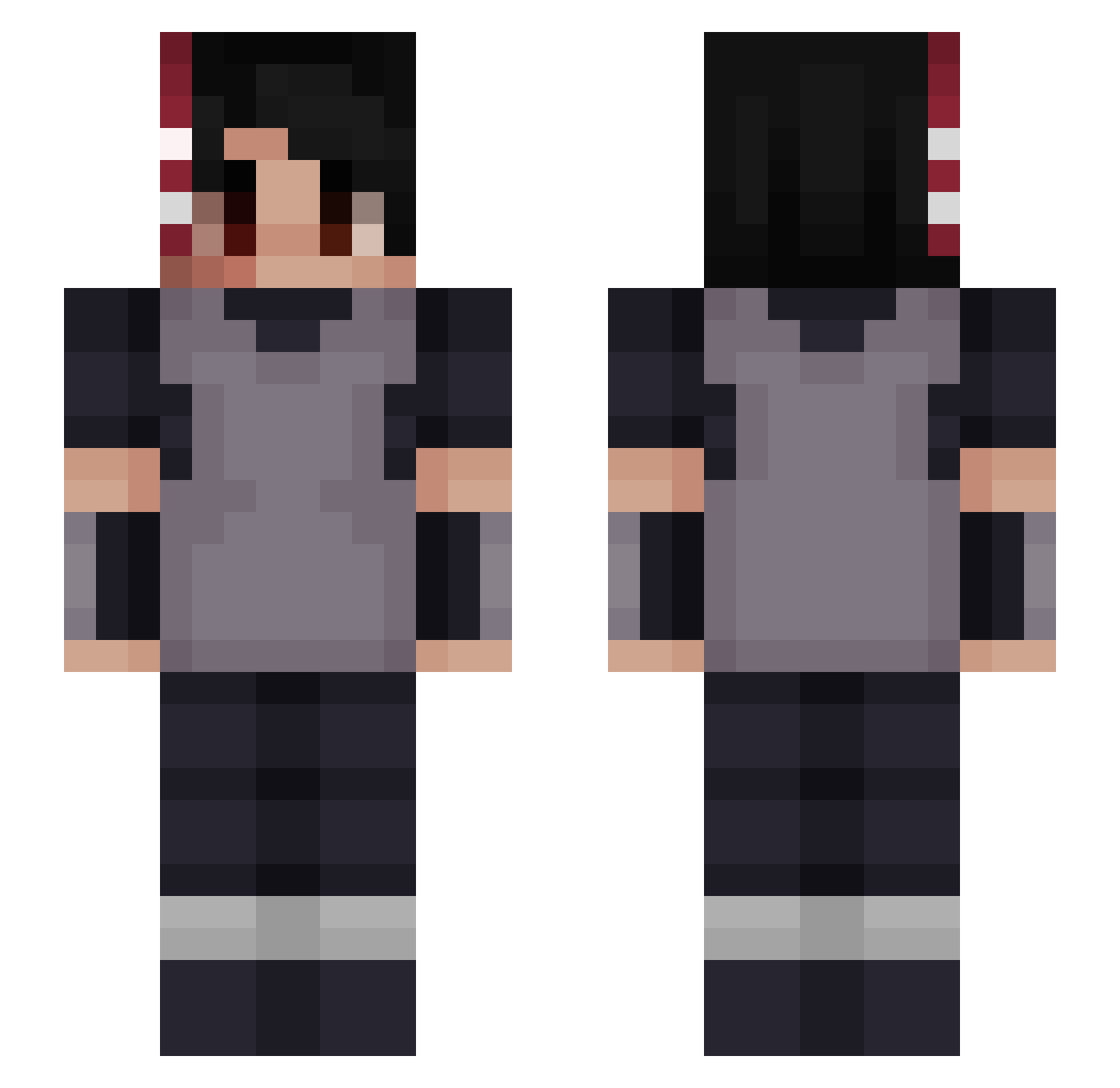 x1cedJayx Minecraft skin, front and back view