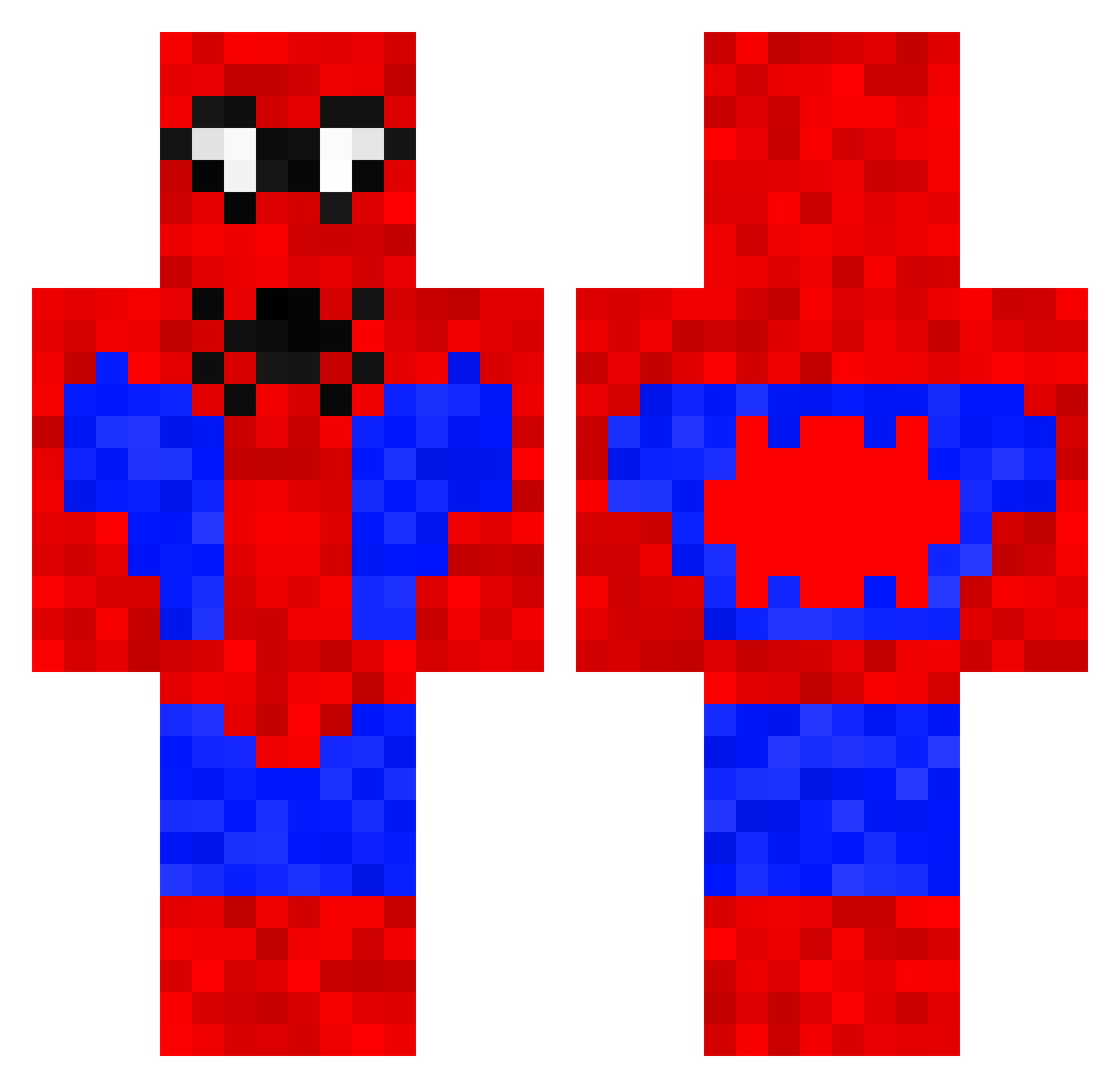 shadowninja96 Minecraft skin, front and back view