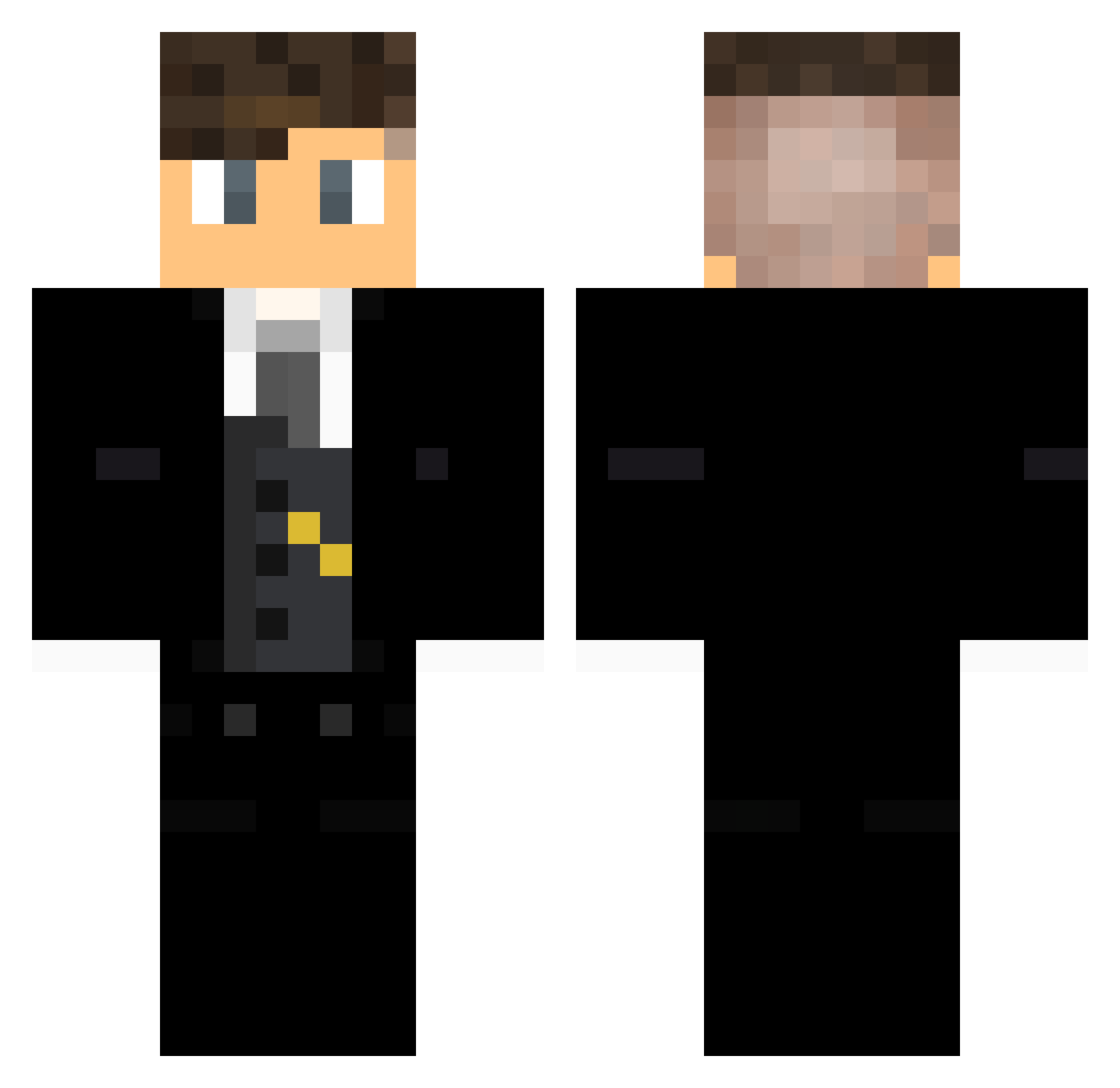 LichKing88 Minecraft skin, front and back view
