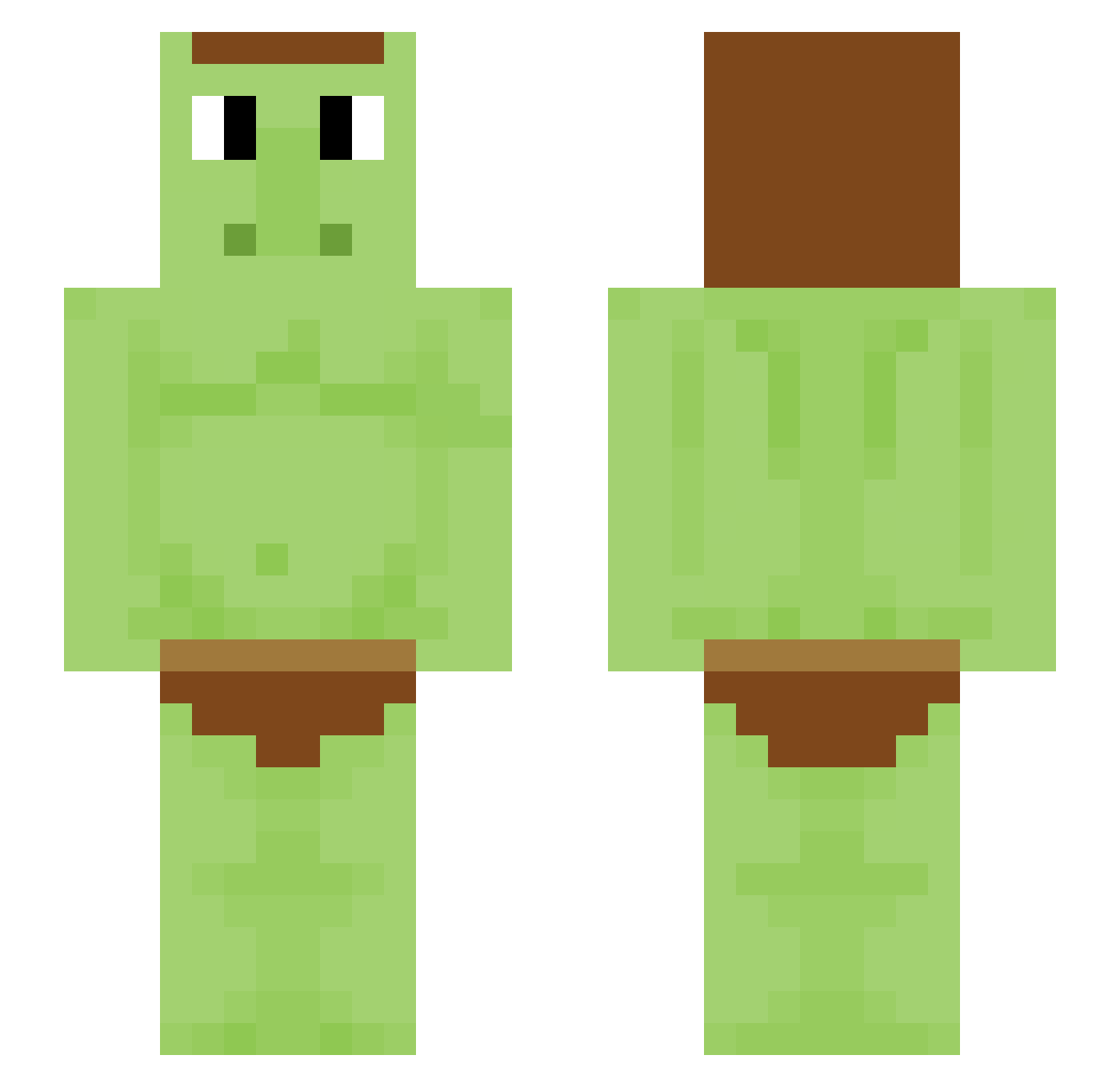 Jonny_The_Monkey Minecraft skin, front and back view