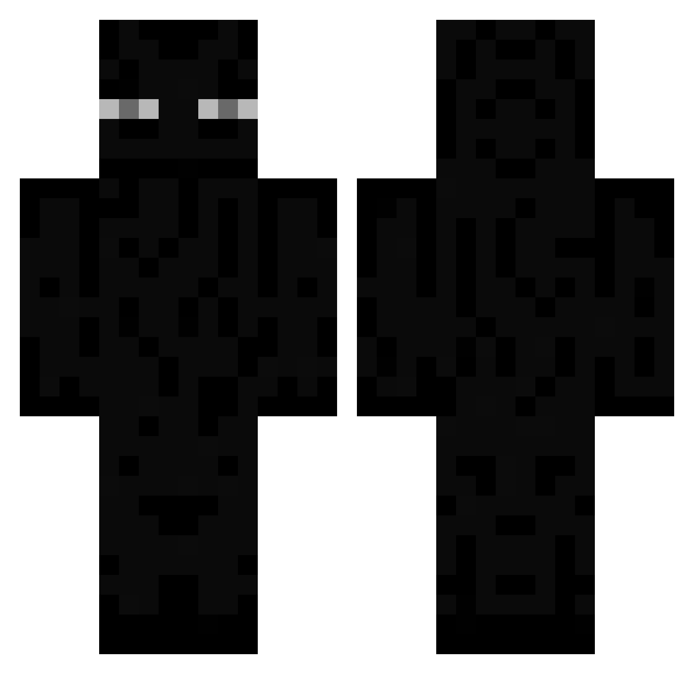 VitalityAR Minecraft skin, front and back view