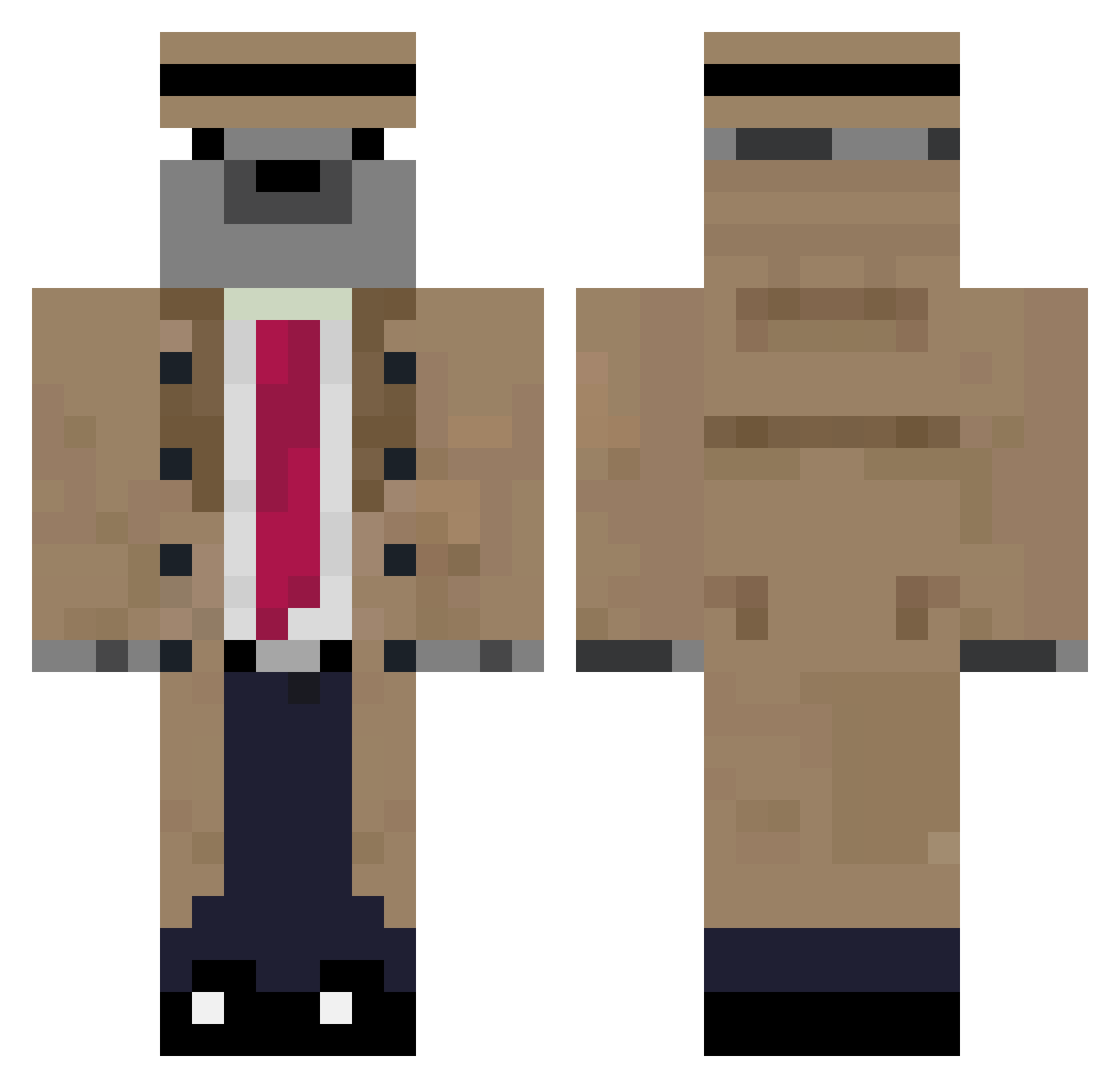unSEALed42 Minecraft skin, front and back view