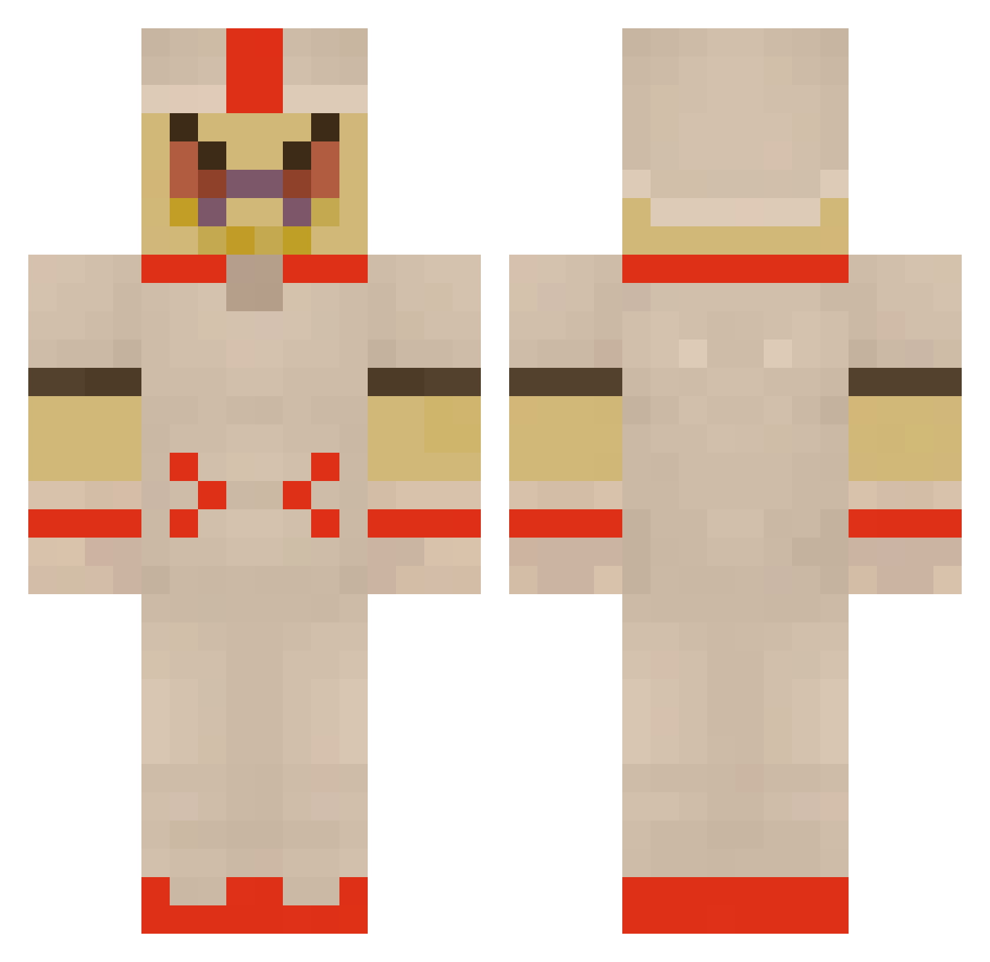 jabborren Minecraft skin, front and back view